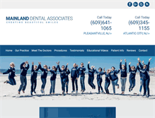 Tablet Screenshot of mainlanddental.com